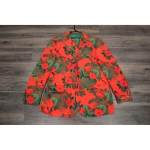 Shinesty Christmas Poinsettia Blazer Suit  Red Green Floral‎ 50 Pants 38/36